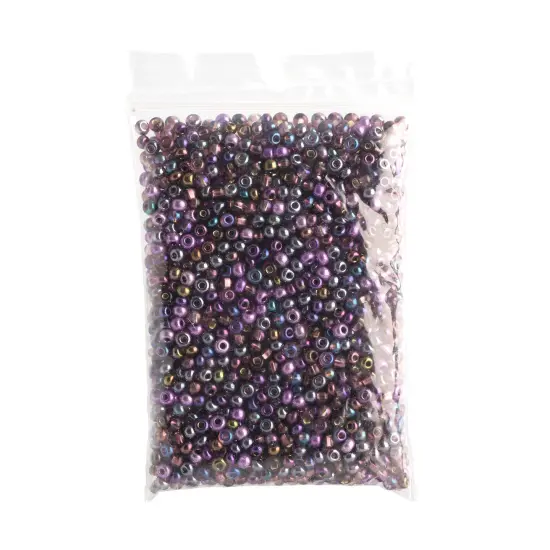 John Bead 6/0 Mixed Czech Glass Seed Beads, 100g Royal Amethyst Mix {4}