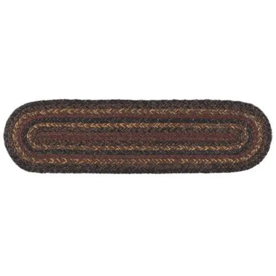 Slate Braided Stair Tread, 8x28 {1}