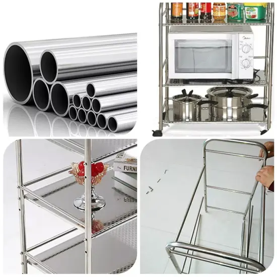 3 Tier Rolling Storage Rack Cart Kitchen Utility Cart Organizer Stand + 4 Wheels {2}