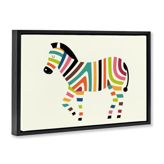 Stupell Industries Bright Hued Zebra Stripes Floating Frame By Andy Westface {3}