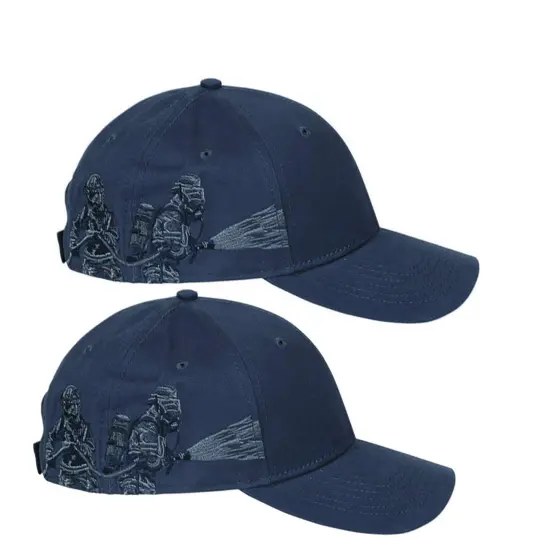 Dri Duck&reg; Brushed Cotton Twill Firefighter Cap NAVY {4}