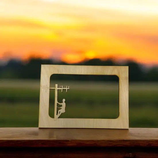 Lineman Photo Frame Insert - Baltic Birch - Frame not included {3}