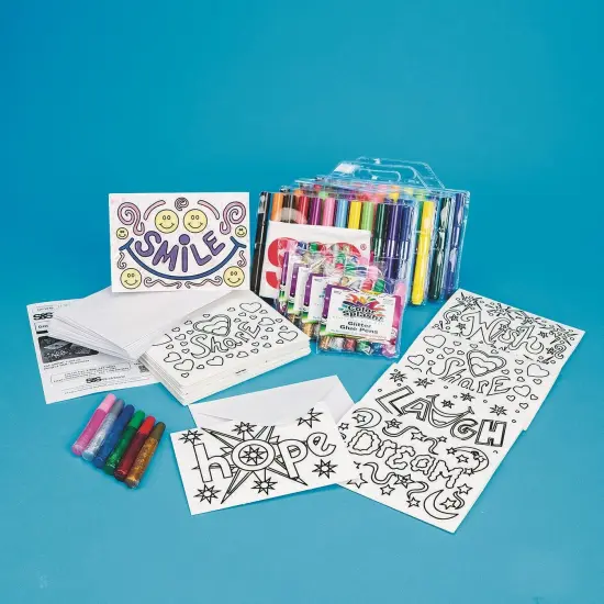 Good Vibes Velvet Art Cards Craft Kit (Pack of 48) {4}