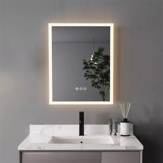 LED Backlit Bathroom Mirror with Light 3Color White/Warm/Natural Anti-Fog Mirror {3}