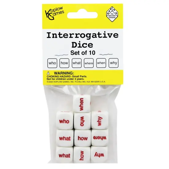Interrogative Dice, 10 Per Set, 3 Sets {2}