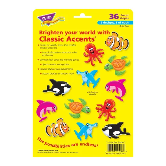 Sea Buddies&trade; Classic Accents&reg; Variety Pack, 36 Per Pack, 3 Packs {4}