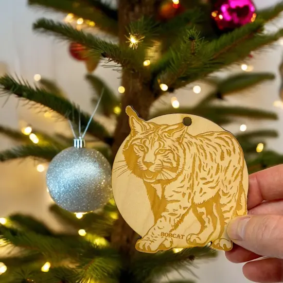 Ornament - Bobcat Raw Wood {6}