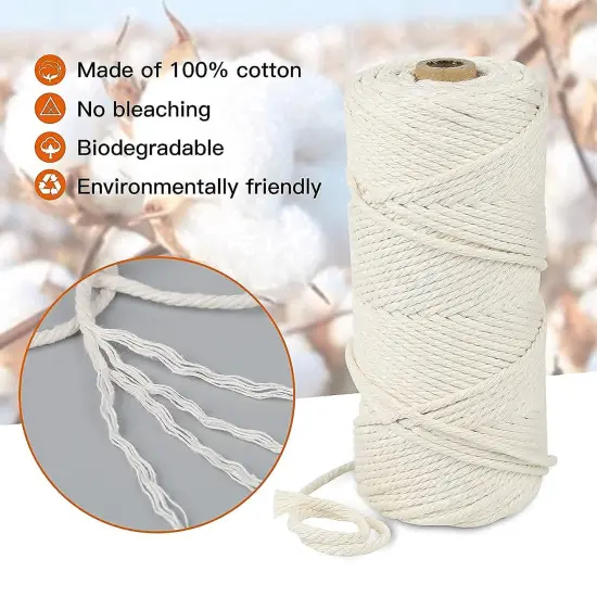 120 Pieces Macrame Kit, All in Macrame Supplies 3mm Macrame Cord,DIY Macrame Kit for Adults Beginners, Macrame beads with Wooden Rings and Wooden Sticks for Macrame Plant Hanger Kit {5}