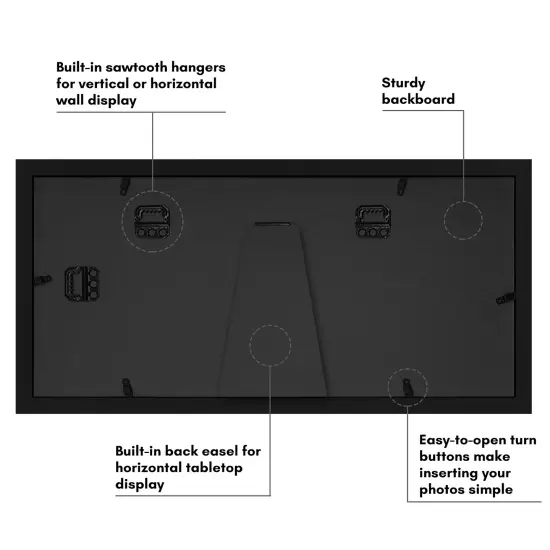 Americanflat 7x16 Collage Picture Frame - Fits Two 5x7 Photos or One 7x16 Picture {6}