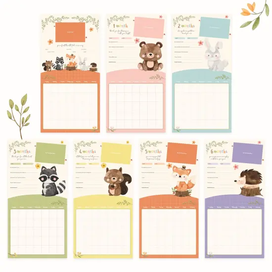 1st Year Tracker - First Year Book - Journal Album to Capture Precious Moments - Milestone Keepsake for Baby Girl or Boy - Includes Stickers {5}