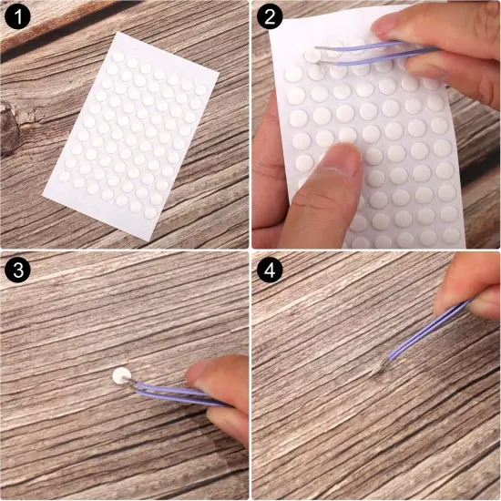 350 Pieces Double-Sided Adhesive Dots, 6mm Clear Removable Sticky Adhesive Putty,Glue Acrylic No Trace Sticky Putty Waterproof Dot Stickers for Balloons, Envelopes, Notes, Photos {5}