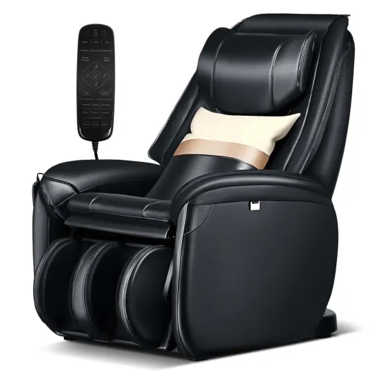 Costway Massage Chair Full Body SL Track Zero Gravity withPillow Reversible Footrest Heat Black/Green/Brown {1}