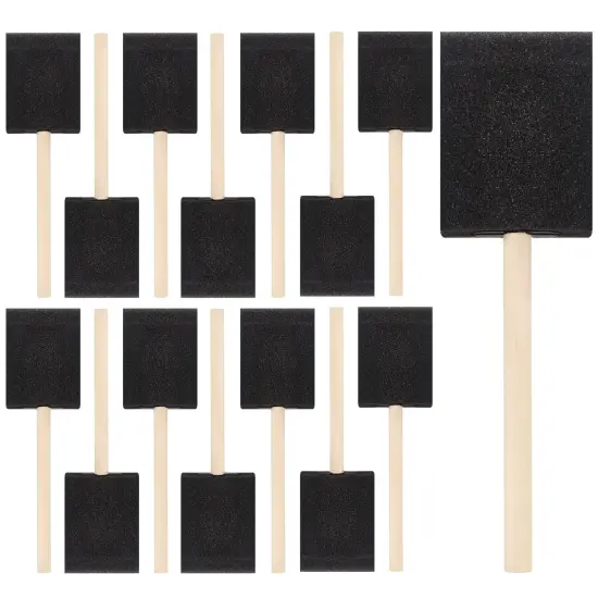 20 Pieces Foam Paint Brushes, 2 Inch Foam Brush, Wood Handle Sponge Brush, Sponge Brushes for Painting, Foam Brushes for Staining, Varnishes, and DIY Craft Projects {2}