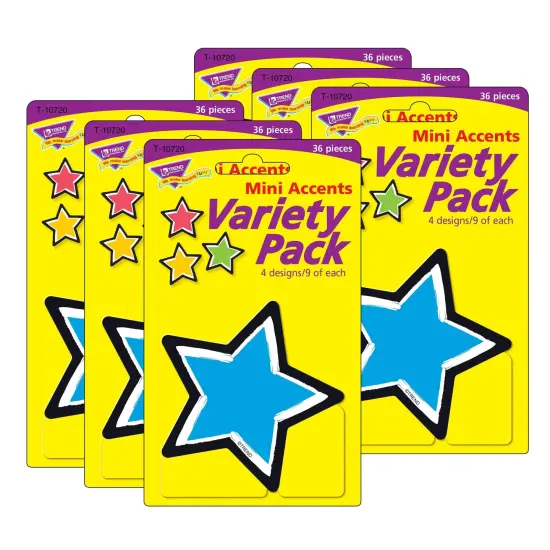 Bold Strokes Stars Mini Accents Variety Pack, 36 Per Pack, 6 Packs {1}