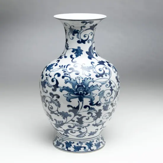 AA Importing 59701 Blue And White Vase {1}