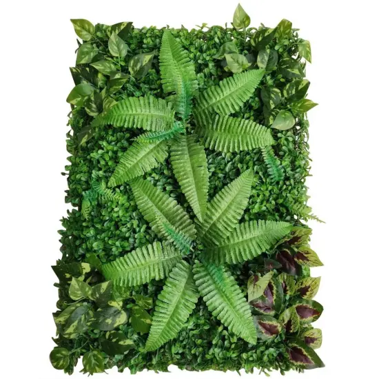 6pcs Artificial Plant Foliage Hedge Grass Mat Greenery Panel Wall Fence Decor {2}