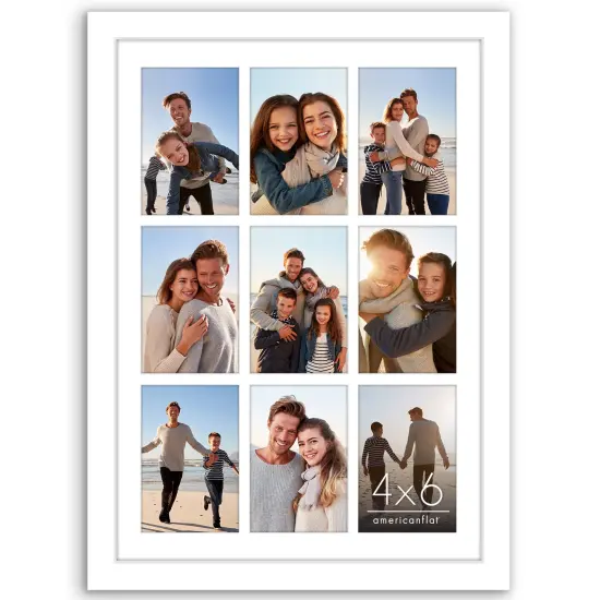 Americanflat 14x20 Collage Picture Frame - Fits Nine 4x6 Photos or One 14x20 Photo {1}