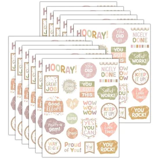 Terrazzo Tones Stickers, 120 Per Pack, 12 Packs {1}