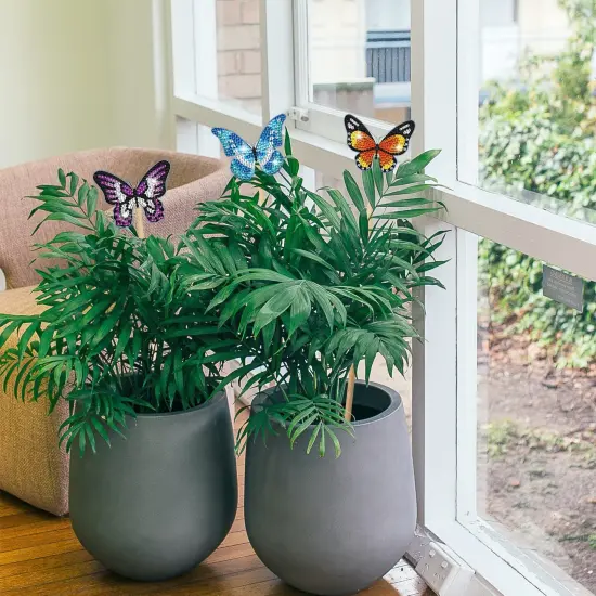 8 Pieces Butterfly Diamond Painting Kits, Diamond Art Kits for Garden Decor, Butterfly Stakes Diamond Art Kits for Adults, Crafts for Adults {3}