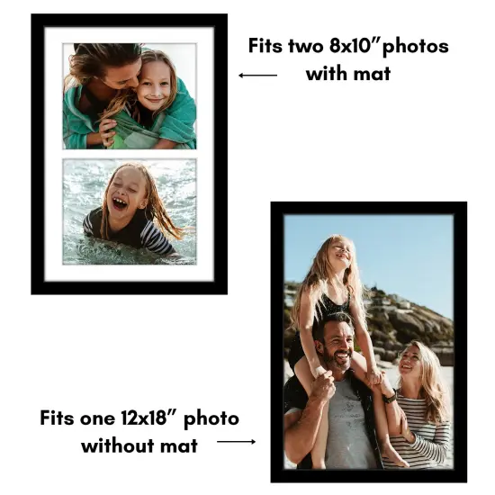 Americanflat 12x28 Collage Picture Frame - Fits Two 8x10 Photos or One 12x18 Picture {10}
