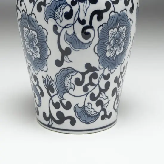AA Importing 59726 Blue And White Ginger Jar With Lid {3}