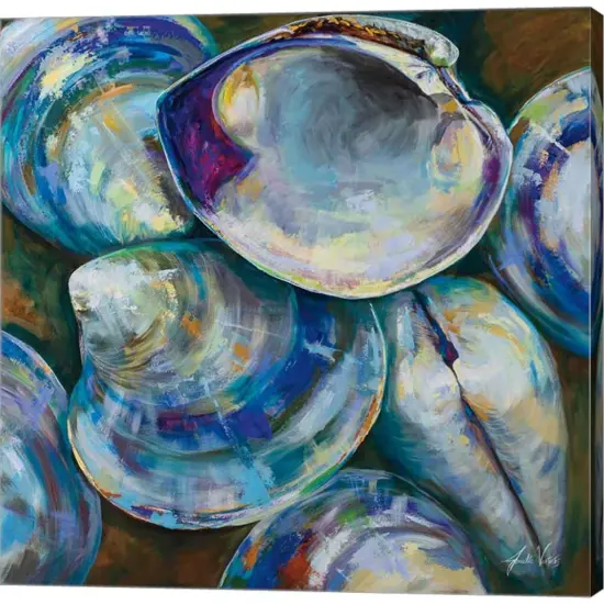 Shell Shuffle by Jeanette Vertentes 12" x 12" Canvas Wall Art {1}