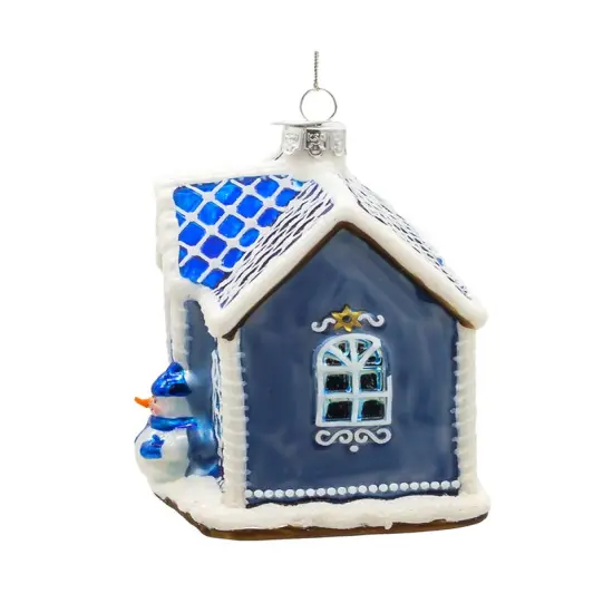 4.5" Noble Gems&trade; Glass Hanukkah House Ornament {4}