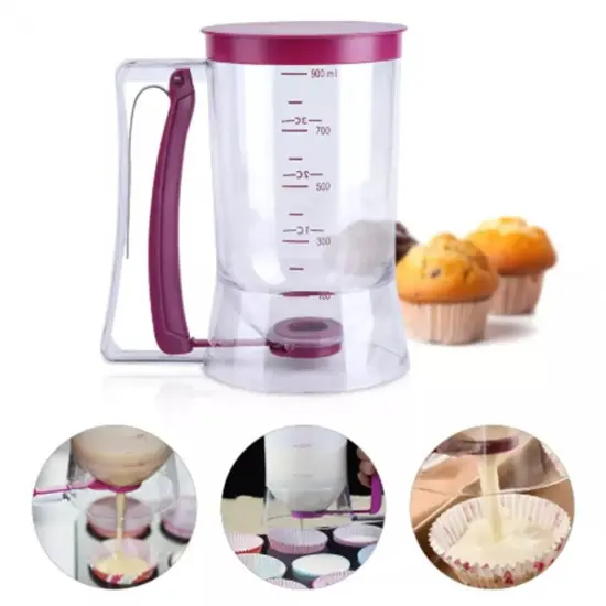 900ml Batter Dispenser DIY Muffin Cupcake Pancake Kitchen Measuring Baking Tools {2}