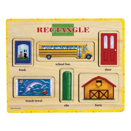 Puzzleworks Self-Correcting Shapes Puzzles - Set of 6 {3}