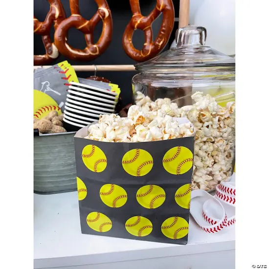 5" x 10" Bulk 48 Pc. Softball Paper Treat Bags {3}