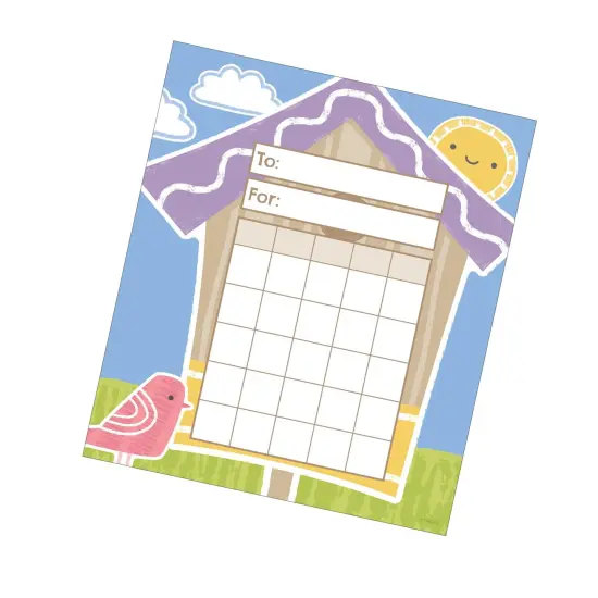 Garden Birdhouse Incentive Pad, 36 Sheets, Pack of 3 {2}