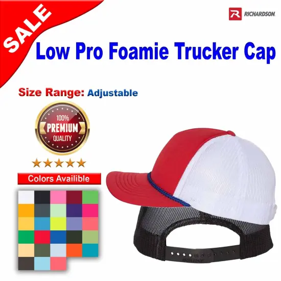 Richardson&reg; Low Pro Foamie Trucker Cap Ch/ Bl/ Black {2}