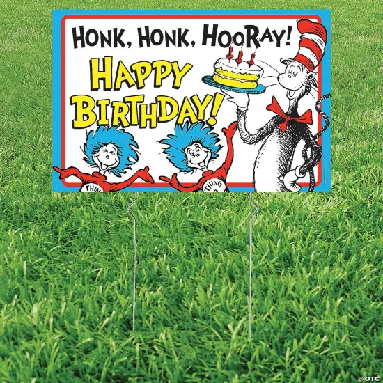 Dr. Seuss Happy Birthday Yard Sign 26" x 17" {2}