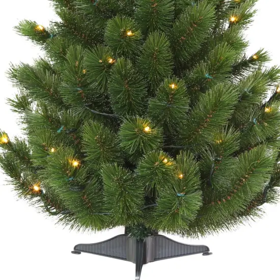 Christmas Tree Tabletop Siberian Spruce Color+Clear LED Battery Operated - HOLIDAY TREE {5}
