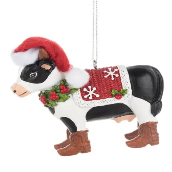 Holiday Cow Christmas Ornament {1}