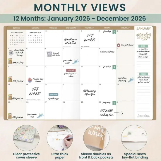 bloom daily planners 2026 Monthly Planner, 9" x 12", Garden Party {4}