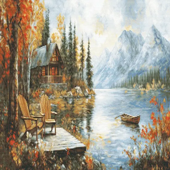 Echoes of a Golden Season B716L Counted Cross-Stitch Kit {1}