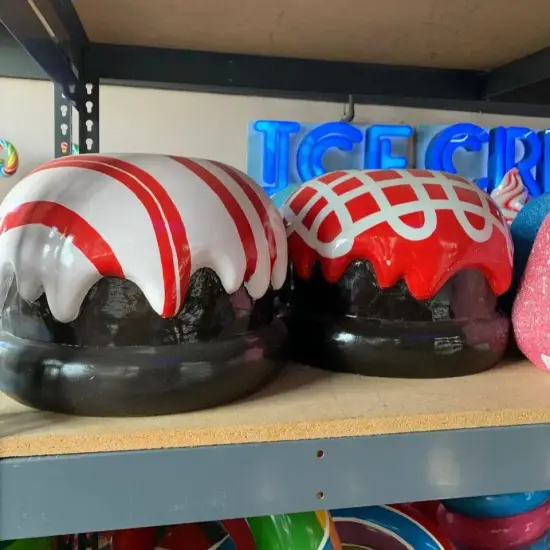 Red Mallow Chocolate Truffle Over Sized Statue {5}