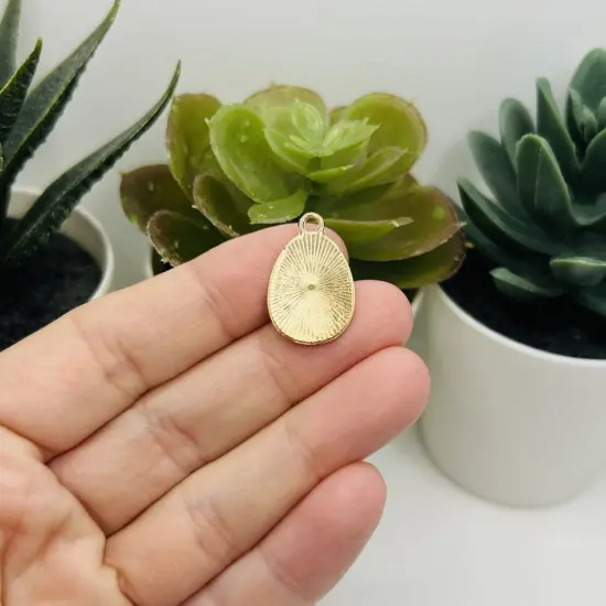 1, 4, 20 or 50 Pieces: Purple Polka Dot Easter Egg Charms {4}