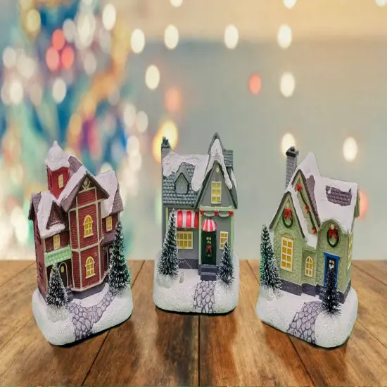 Christmas Village House with LED Lights {3}