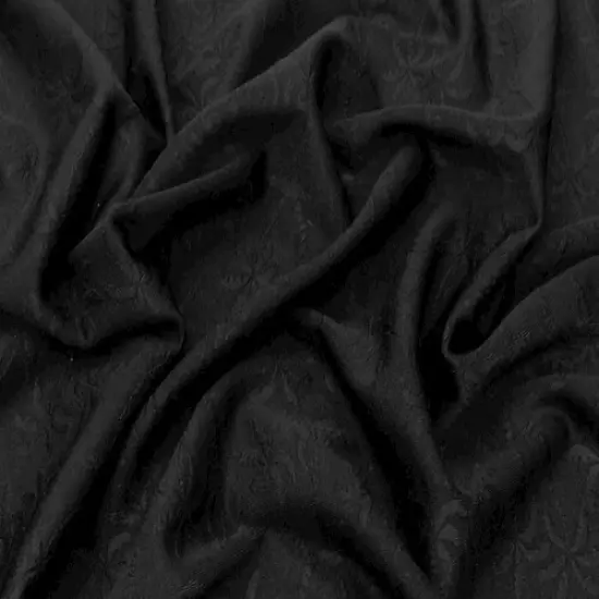 Black Famous Make Palm Trees Stretch Yoga Activewear Fabric By the Yard {1}