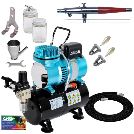 Complete Paasche VL-SET Airbrushing System with Cool Runner II Dual Fan Air Storage Tank Compressor System {5}