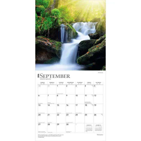 Motivation | 2026 12 x 24 Inch (Hanging) Monthly Square Wall Calendar | Foil Stamped Cover | Plastic-Free {4}