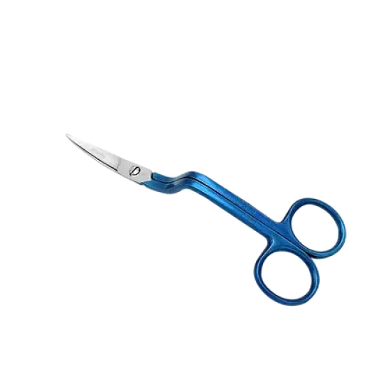 6" True Left Handed Double Curved Machine Embroidery Scissors {2}
