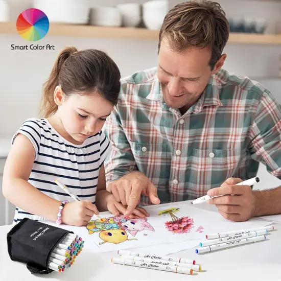 66 Pack Alcohol Based Dual Tip Permanent Markers {4}