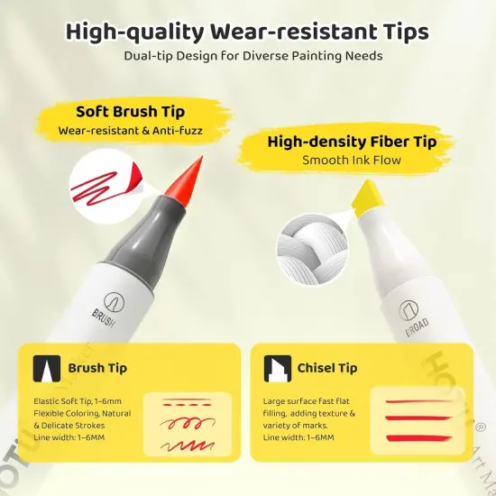 Alcohol Markers Brush Tip-120 Colors {3}