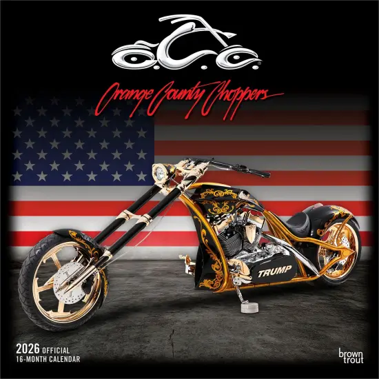 Orange County Choppers OFFICIAL | 2026 12 x 24 Inch (Hanging) Monthly Square Wall Calendar | Plastic-Free {1}