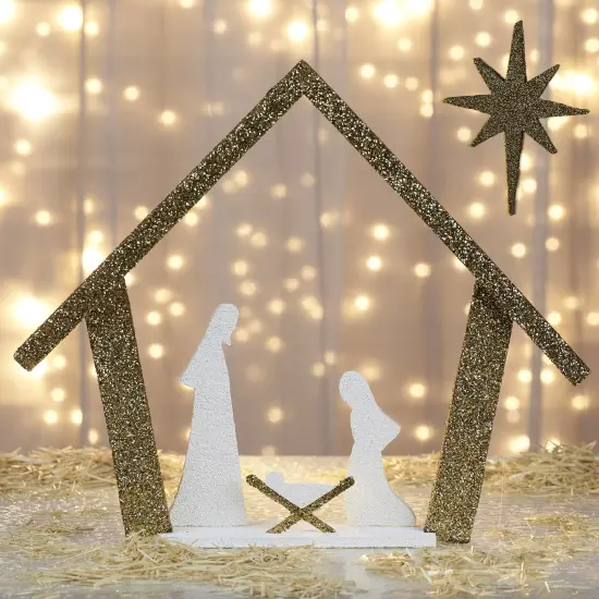 FloraCraft Decorative Nativity Straw-4OZ Natural {6}