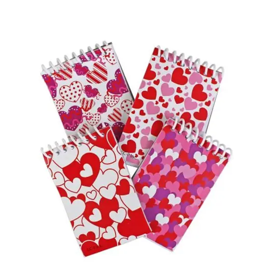 Heart Notebooks 4 Inch Mini Notepads 8 Pieces Per Unit {1}