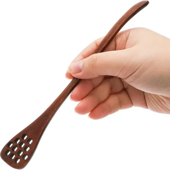 12 Pack Wood Honey Dipper, Honey Spoon Sticks, Honey Mixing Stirrers for Tea Coffee, Honey Comb Sticks with Long Handle, Reusable Honey Wand Syrup Dippers for Home Kitchen Party, Food Safe, 7'' {4}
